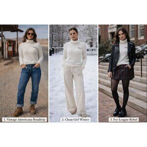 VTG Harley-Davidson Women White Turtleneck Sweater S Y2K Streetwear Retro Rebel